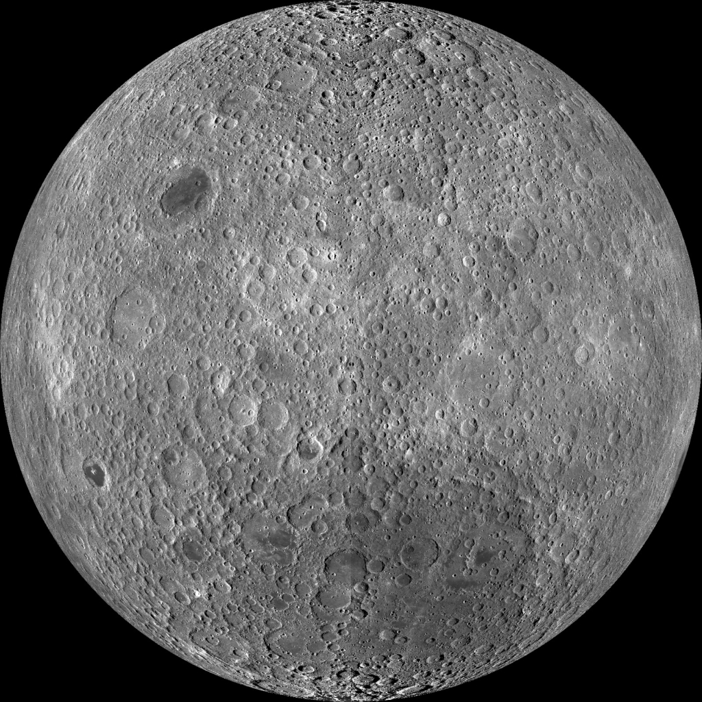 ルナー・リコネサンス・オービターのデータによって作成された月の裏側の図