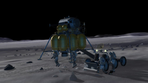 月着陸船の想像図