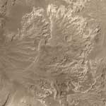 MGSが撮影した火星の三角州地形