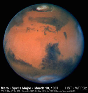 ハッブル宇宙望遠鏡が捉えた火星