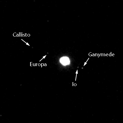 メッセンジャーが撮影したガリレオ衛星