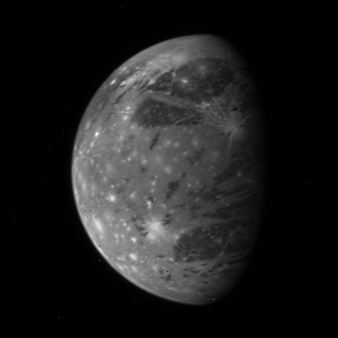 木星の衛星ガニメデ