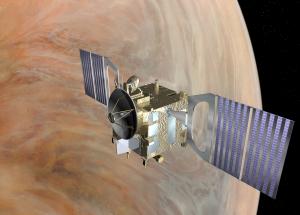 金星を周回するビーナス・エクスプレス探査機(想像図)