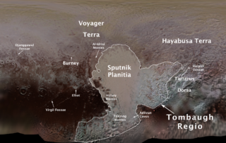 冥王星表面の地形名称