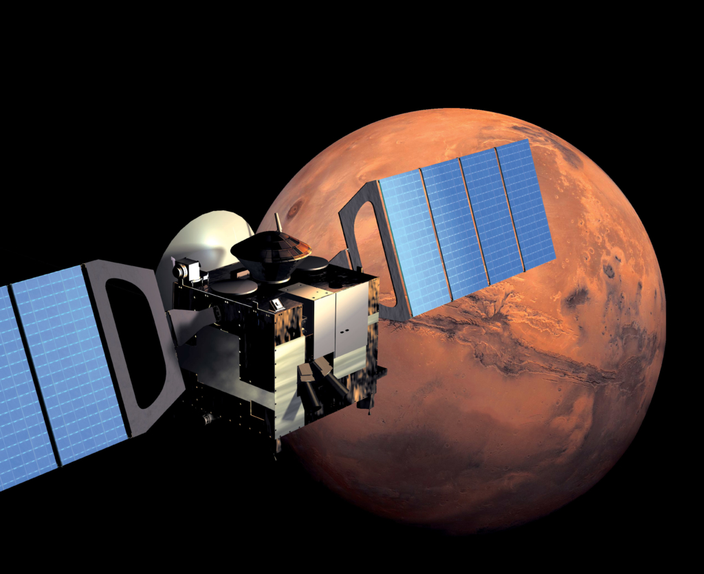 火星周回軌道上を飛行するマーズ・エクスプレス