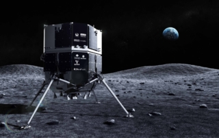 月面に着陸したHAKUTO-R M1の想像図